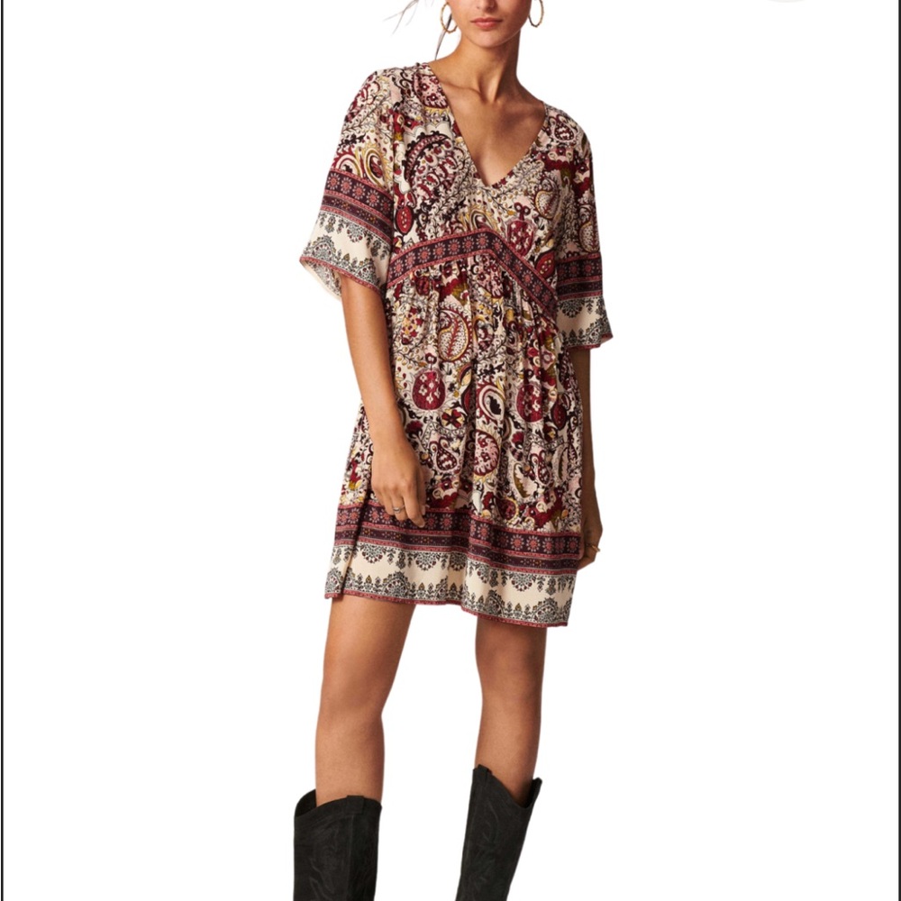 ba&sh Zelda paisley dress EUC size XS